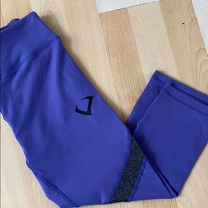 High rise purple leggings : violate the dresscode
